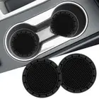 2Pcs Universal Car Cup Holder Insert Coaster Non-slip Pad Mat Accessories Black