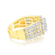 Luminesce Lab Grown 10ct Yellow Gold Ring in 2.15 Carat Diamond, Q