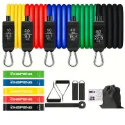 NNETM 16pcs Resistance Bands Set with Handles - 5 Tube Fitness Bands