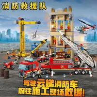 在飛比找蝦皮購物優惠-✇臺灣現貨 城市組60216消防救援隊消防局車兼容樂高積木兒