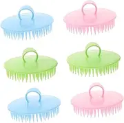 GOOHOCHY 6pcs Shampoo Brush Massage Brush Hair Scalp Scrubber Scalp Massaging Brush Scalp Comb Shower Hair Brush Scalp Exfoliator Head Scrubber Head Massager Brushes Hair Scrubber Pp