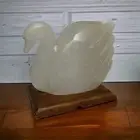 Himalayan White Swan Salt Lamp - Includes 12v Cord and 12 Watt Globe
