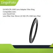 67-95mm Step Up Ring Lens Filter Ring UV/ND/CPL GND Lens Adapter Filter Ring