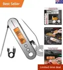 Dual Probe Meat Thermometer with Temperature Alarm, Rechargeable Instant Read...