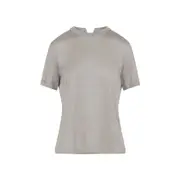 [Carven] Carven-Gray Fitted Silk T-Shirt-Donna M STAND