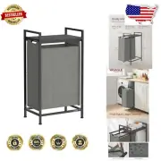 Slim Modern Laundry Hamper with Pull-Out Removable Bag & Shelf - 12.7 Gallons
