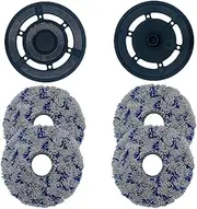 Spare Parts for Mop Pads. Compatible for Ecovacs Deebot X1 Omni / T10 Turbo Mop Kit Mopping Plate with Washable Cleaning Mop Cloth Replace Robot Cleaer Spare Parts (Color : 2plates add 4mops)