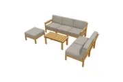 Livsip 7PCS Outdoor Sofa Set Garden Lounge Setting Patio Furniture Table Chairs