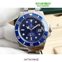 在飛比找蝦皮購物優惠-Rolex 潛行者錄水鬼精鋼機械錶男錶勞力士 手錶藍水鬼 黑