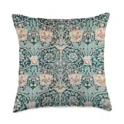 "Honeysuckle" Blue Throw Pillow 18x18