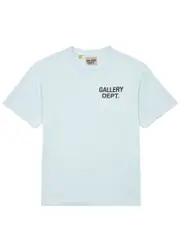 Gallery Dept. Logo-print Cotton T-shirt - Light Blue - M M