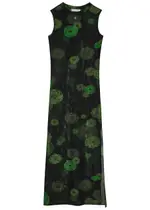 Coperni Cymatics Printed Stretch-mesh Maxi Dress - Black - M (UK12 / M) M (UK12 / M)