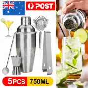 Cocktail Shaker Set Maker Mixer Martini Spirits Bar Strainer Bartender Kit 750ML