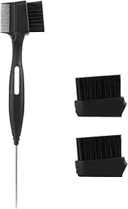 Eigell Eyebrow Eyelash Grooming Brush Double Ended Eye Brow Brush Pin Tail Combs Double Sided Eyebrow Brush and Comb for Women Kids, Black