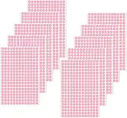 YIKIADA Pink Dot Stickers 1/2 Inch Vinyl Self-Adhesive Waterproof Colored Circle Labels Removable Color Coding Decals Round Tag for Office Inventory 2600 PCS
