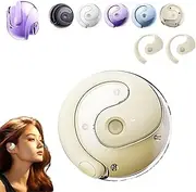 Delighteal Ai Translation Earphones, AI Translation Wireless Ows Bluetooth 5.4 Earphones, Translating Earbuds Real Time Support 144 Languages for Travel,Learning,Business (Beige)
