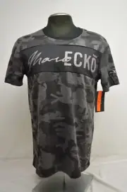 NEW MARC ECKO CUT SEW MENS TEE SHIRT BLACK CAMO SIZE MED