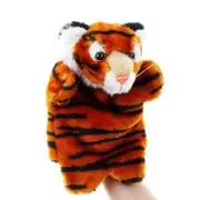 Plush Animal Tiger Hand Puppet Glove Kid Toy Kindergarten Show Parent-child Doll