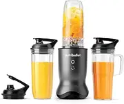 NutriBullet Ultra 1000, High Speed Personal Blender, 1000W Blender with Titanium Coated Rapid Extractor Blade, Tritan Renew Cups, Illuminated Interface, Enhanced Blade Durability (NB07500-1008)
