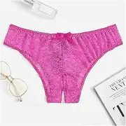 [AYTDNEHGK] Women Sexy Lingerie Opening Crotch Panties Exotic Underpants Female Lace Transparent Crotchless Female Intimates