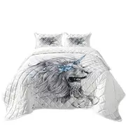 Animal Drawings Lion Soul Coverlet