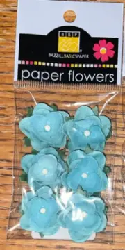 BBP Bazzill Basic Paper Flowers Primula Whirlpool Card Making Scrapbook Stickers