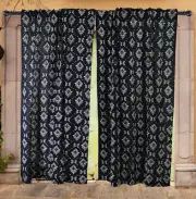 Set of 2 Panel Cotton Curtains Light Filtering Window Curtain Panels for Bedroom