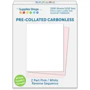 2-Part Reverse Sequence Pink / White Pre-Collated Carbonless Paper (Carton of