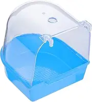BAZEITFLOW Caged for Small Birds Covered Parrot Bathing Cage Design for Canaries and Parrots Color May Vary