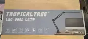 Tropical Tree LED Desk Lamp Black Swing Arm Eye Protection NIB Flexible