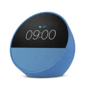 Amazon Echo Spot (2024) Smart Alarm Clock Speaker with Alexa - Ocean Blue 2.83"