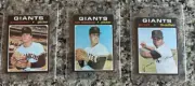 1971 TOPPS #412 J. JOHNSON 443 ROBERTSON 461 JIM HART NR/MT SAN FRANCISCO GIANTS