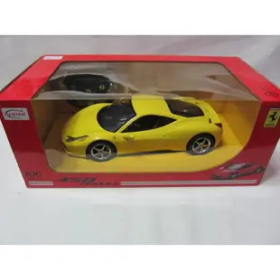 【KENTIM 玩具城】1:14(1/14)全新原裝法拉利FERRARI 458 ITALIA黃色授權RASTAR遙控車