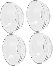 CLISPEED 4pcs Mini Glass Bowls Stackable Small Dipping Bowls for Sauces Condiments and Portions Clear Glass Prep Dishes for Kitchen and Picnics