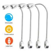 4pcs Flexible LED Interior Spot Reading Light USB Port For Camper Caravan Boat