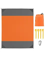 Fresh Fab Finds Sand Proof Orange Picnic Blanket