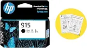 HP 915 Genuine Original Black Ink Printer Cartridge works with HP OfficeJet 8010, HP OfficeJet Pro 8020, HP OfficeJet Pro 8030 All-in-One Printer series - (3YM18AA)