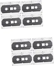 Yardenfun 8 Pcs Universal Size Recording Blank Audio Tapes Case-Protected Cassette Tapes for Easy Use