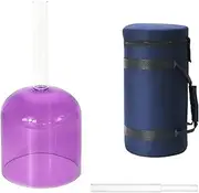 Clear Handheld Crystal Chalice, 7 Inch 432Hz Purple Meditation Sound Bowl, For Meditation And Stress Relief, With Carry Case, Acrylic Striker(E Note)