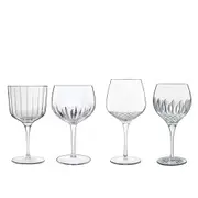 4pc Luigi Bormioli Mixed Gin Glasses Drinking Cocktail/Juice Stemware Cup Set