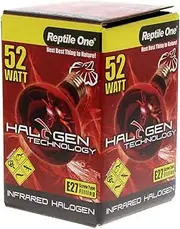 Reptile One 52 Watt Infrared Heat Globe Bulb Lamp Eqv 75W Eddison Snake, Lizard