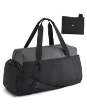 Gym Bags for Men Women, Foldable Travel Duffle Bag, Lightweight 40L 1-Black