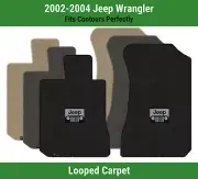 Lloyd Classic Loop Front Carpet Mats for '02-04 Jeep Wrangler w/Jeep Grill Logo (for: Jeep)