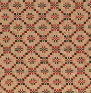 Country Snowfall RED TAN GREEN Table Runner 14" x 32" Primitive Farmhouse