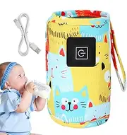 Bottle Warmer, Milk Warmer for Baby, Fast USB Bottle Warmer for Breastmilk, Portable Constant Temp-Controlled Breastmilk & Formula Bottle Warmer for Night Feeds, Outdoor Travel Feeds