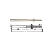 316 grade stainless steel swage stud terminals. Whitworth Thread 4.0mm