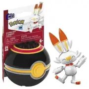 Mega Construx Pokemon Series 17 Scorbunny Figure Building Set with Luxury...
