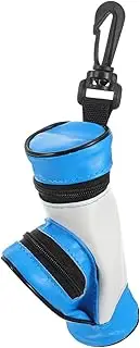 Kisangel Golf Tee Pouch Bag Golf Trunk Organizer Accessories Pouch Portable Pu Material Blue