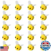 Notoke 20PCS Felt Bees Wool for Crafts Mini Bee Bumble Plush Fake Bees Decor