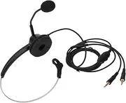 3.5mm PC Phone Headset, 3.5mm Mono PC Business Headphones with Flexible Noise Canceling Microphone and Volume Control for Customer Service in Office, Classroom, Home Conference
